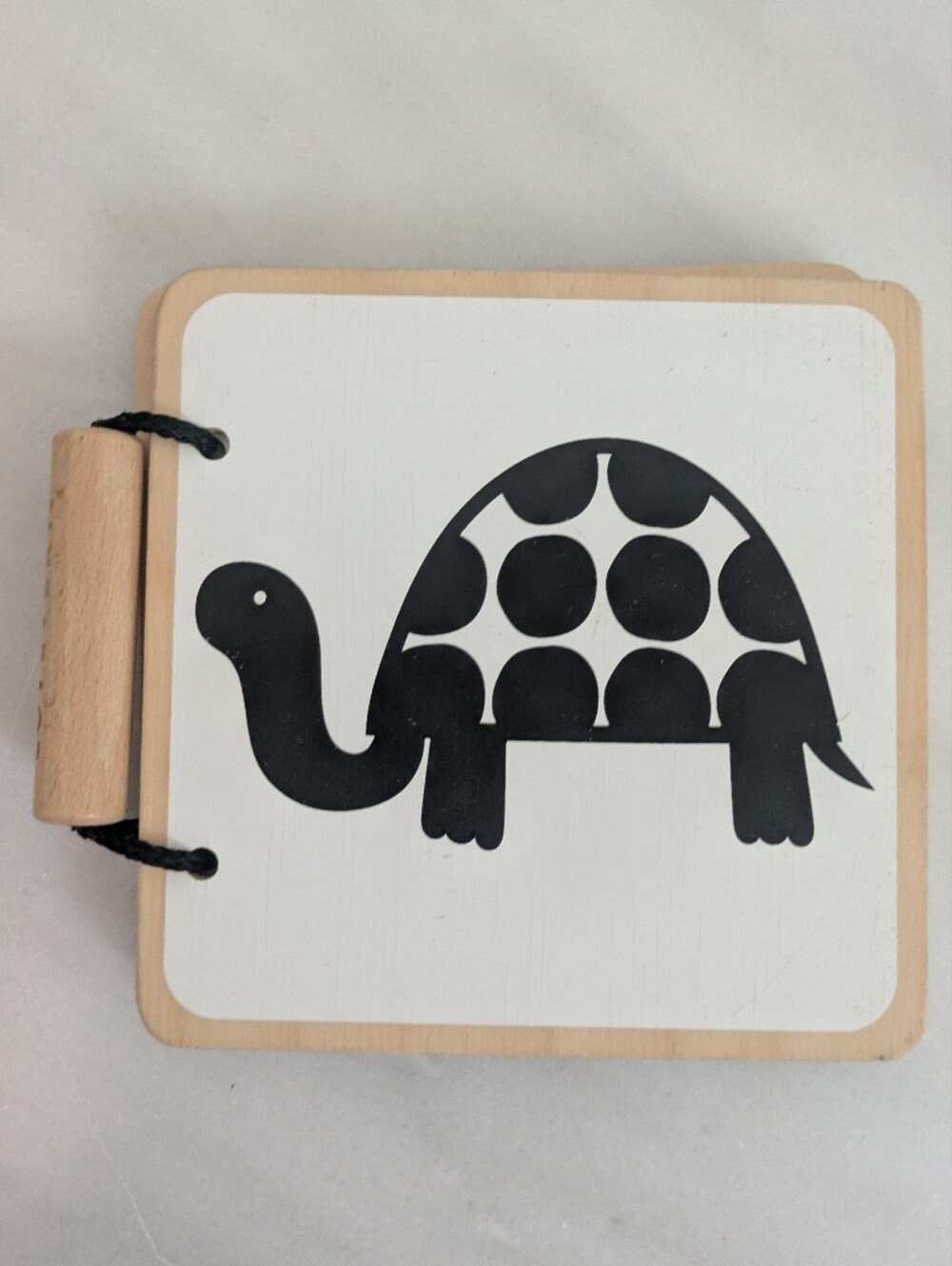 Lovevery Wooden Book High Contrast for Infants Black White